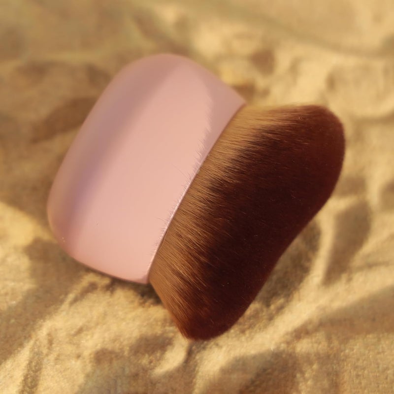 DRIPOO Oversize Self Tanner Brush, Kabuki Brush for Body, Foundation Makeup Brush for Fake Tan, Sunless Tanner Makeup Brushes, Self Tanning Mitt Applicator for Self Tan, Self Tan Mousse Blending Brush (Pink) - Image 4